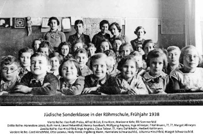 Jüdische Sonderklasse in der Röhmschule 1938